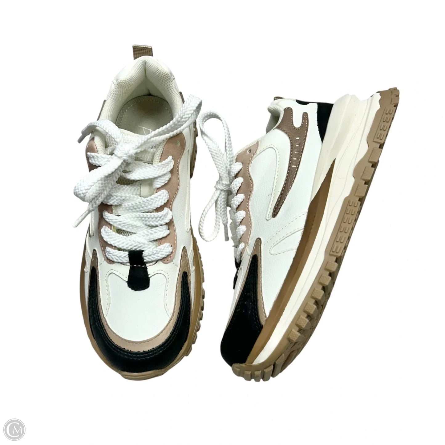Shoes Sneakers Platform By Blowfish In Tan & White, Size: 5.5