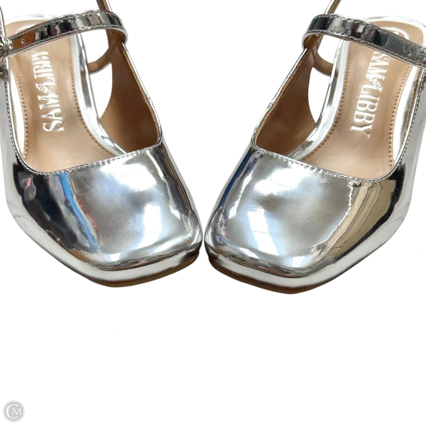 Shoes Heels Block By Sam And Libby In Silver, Size: 7
