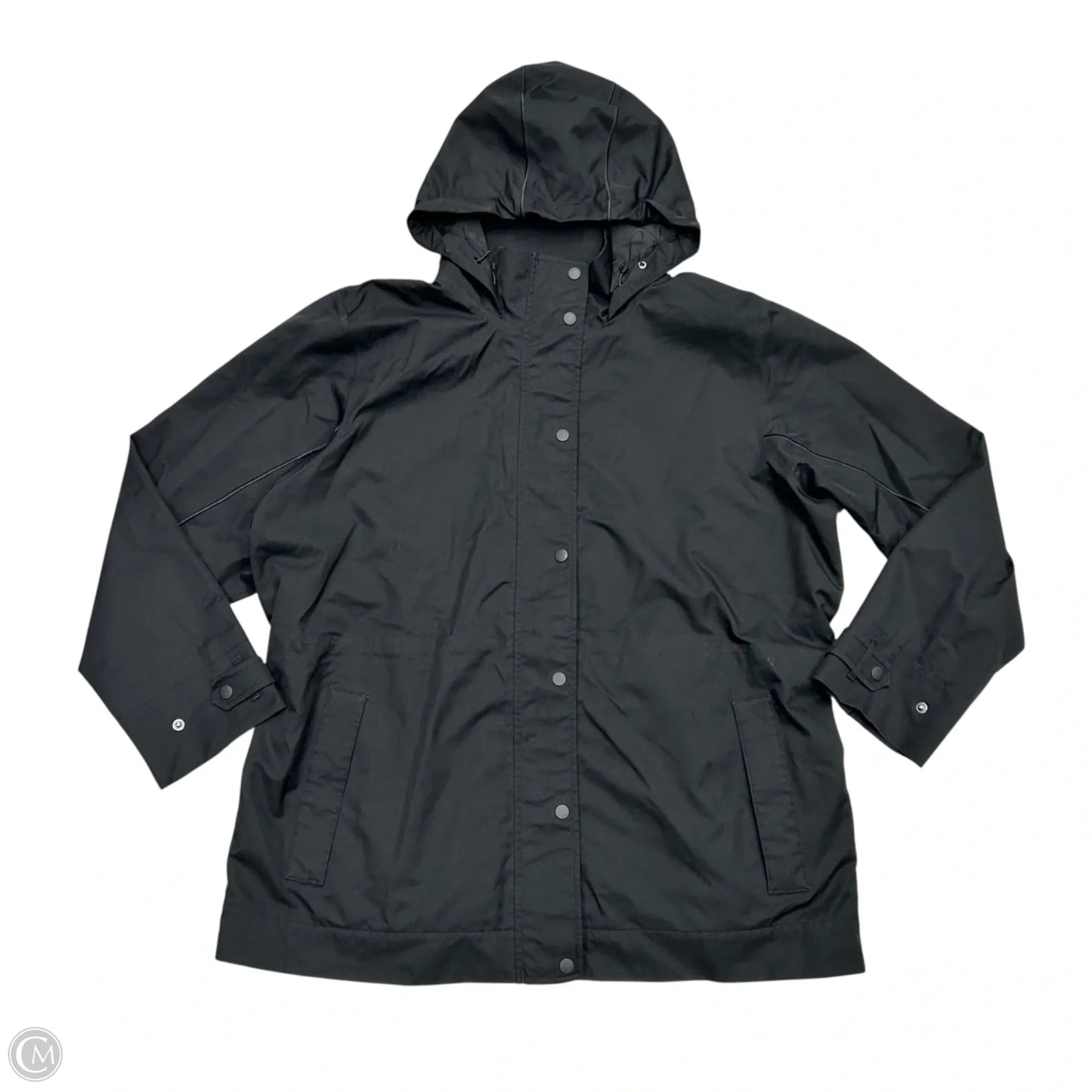 Jacket Windbreaker By Athleta In Black, Size: 1x