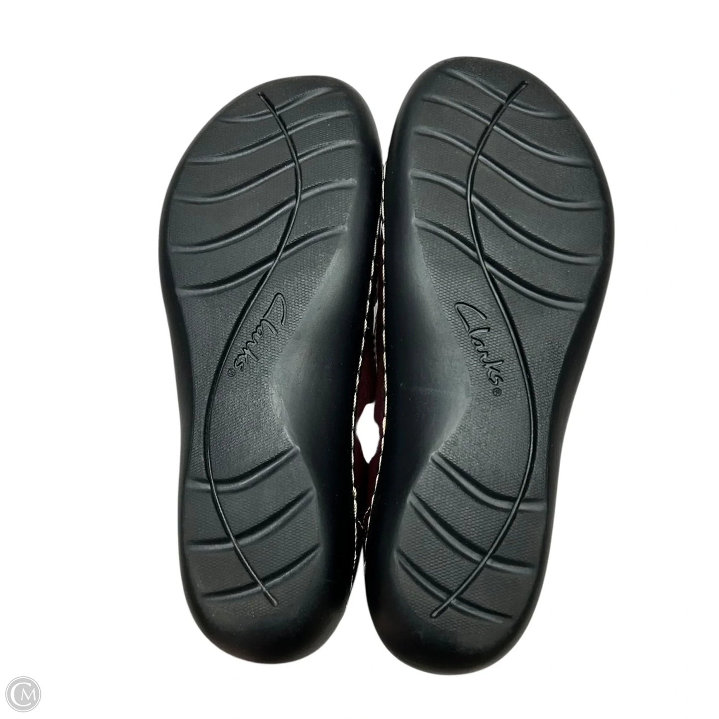 Shoes Flats By Clarks In Maroon, Size: 6