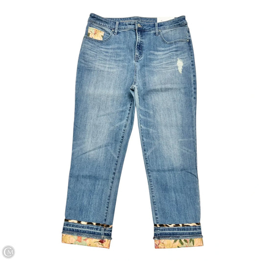 Jeans Boyfriend By Chicos In Blue Denim, Size: 12