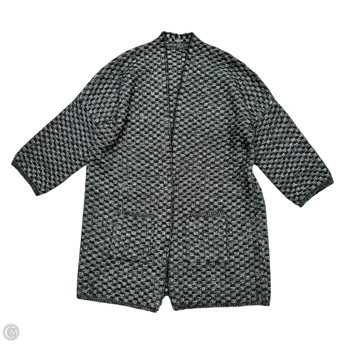 Sweater Cardigan By Maxsport In Black & Grey, Size: L