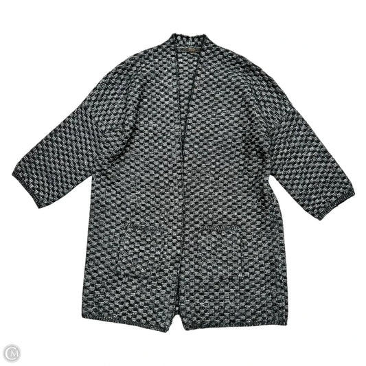 Sweater Cardigan By Maxsport In Black & Grey, Size: L