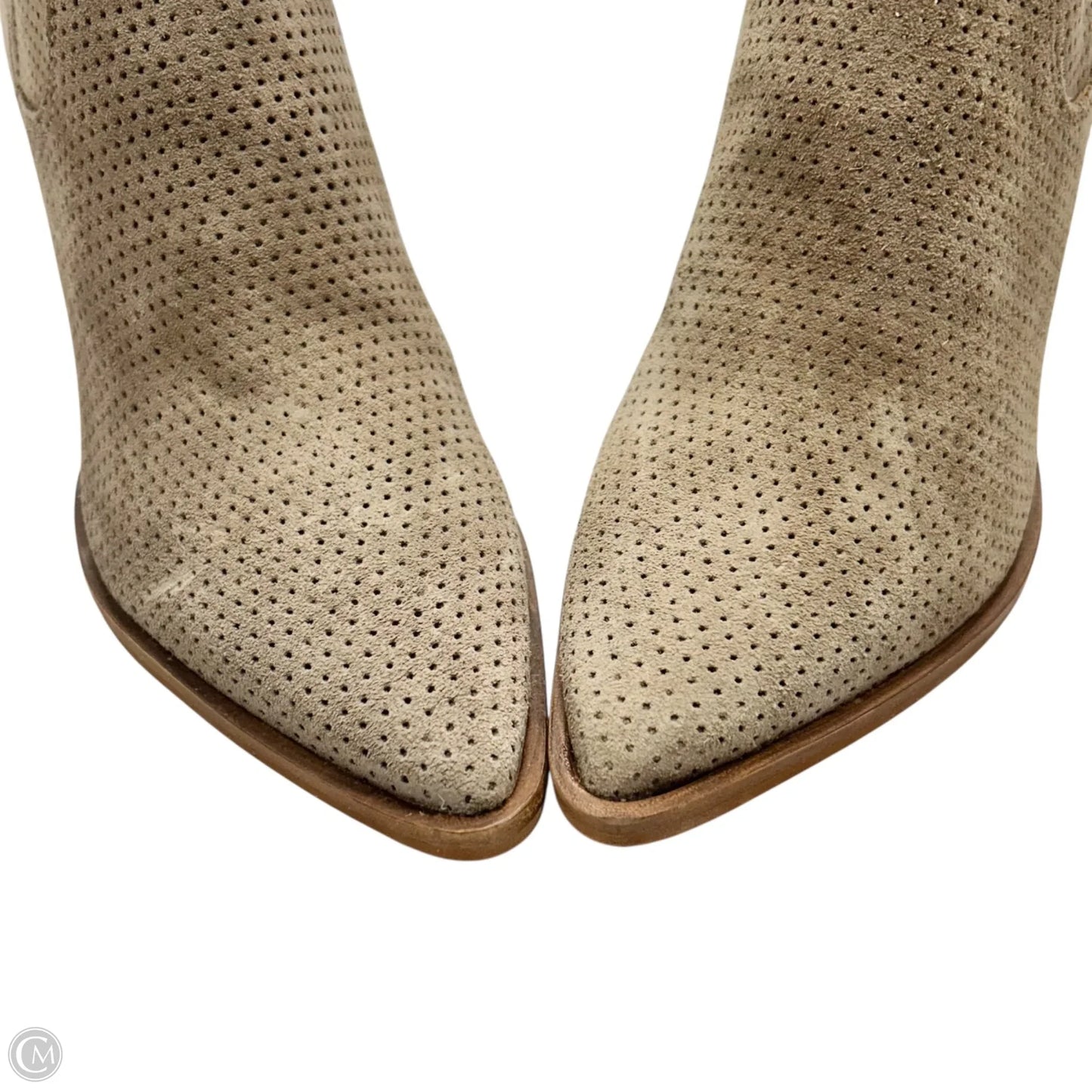 Boots Ankle Heels By Vince Camuto In Beige, Size: 8