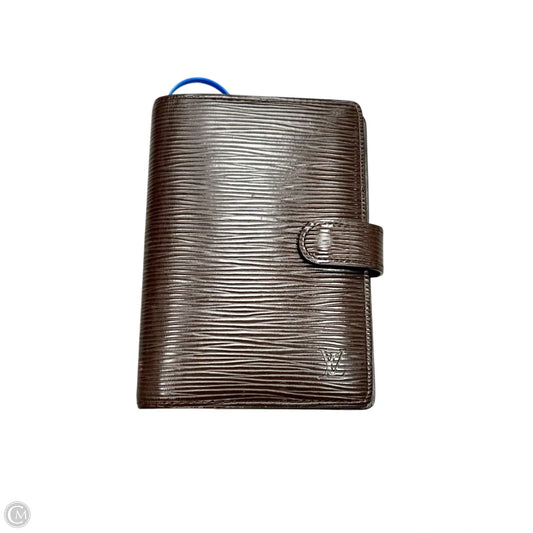Agenda Holder Luxury Designer By Louis Vuitton, Size: Small