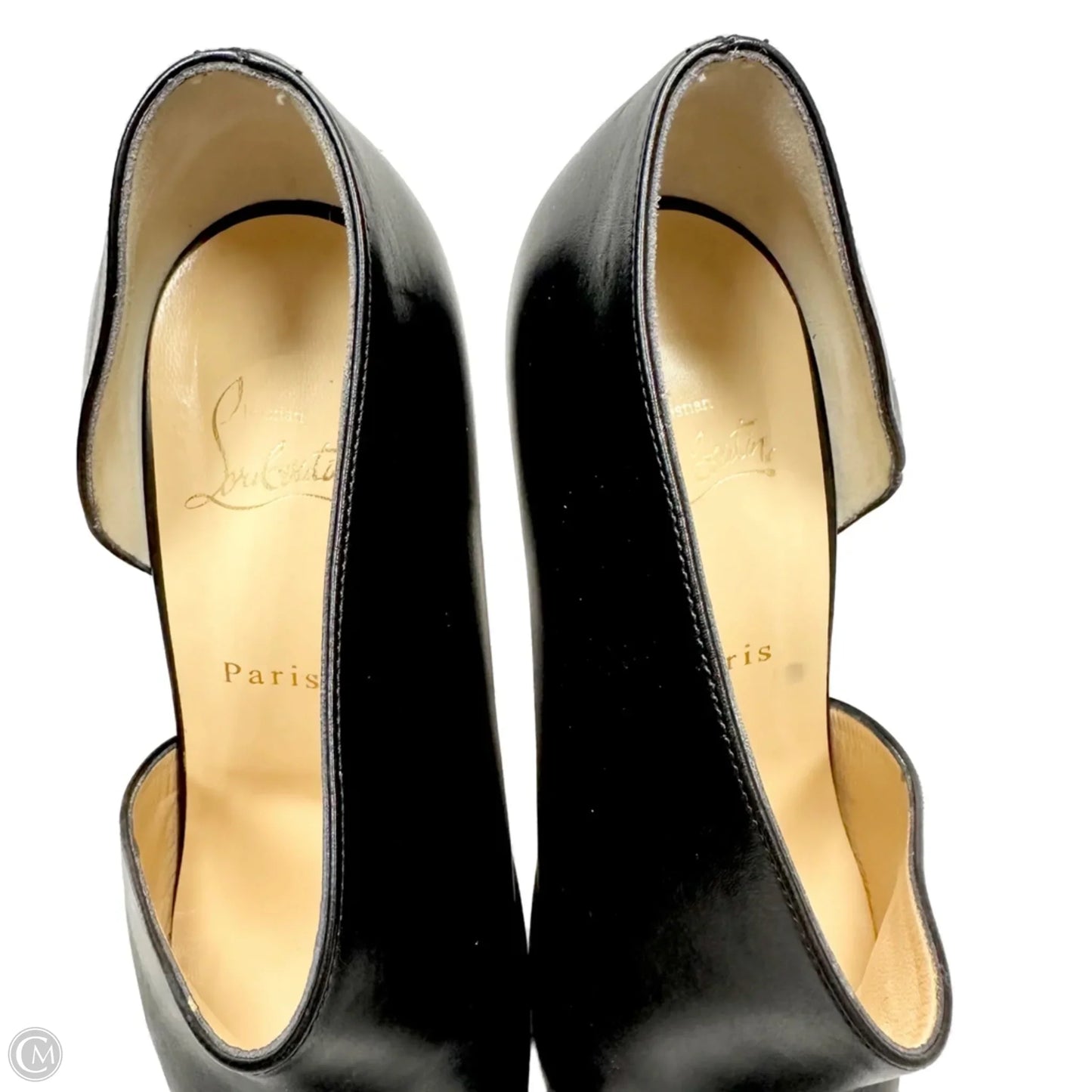 Shoes Luxury Designer By Christian Louboutin In Black, Size: 10