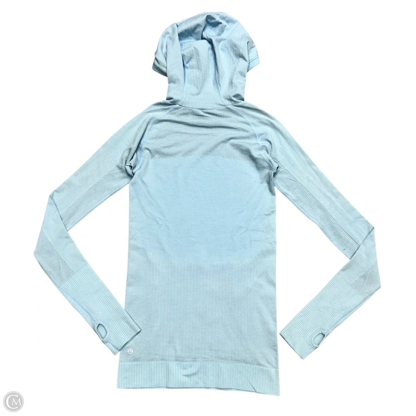 Athletic Top Long Sleeve Hoodie By Lululemon In Blue, Size: S