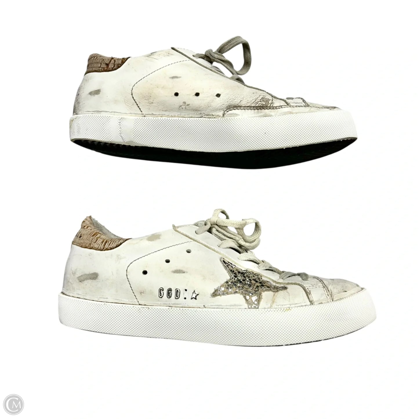 Shoes Luxury Designer By Golden Goose In Cream, Size: 6.5