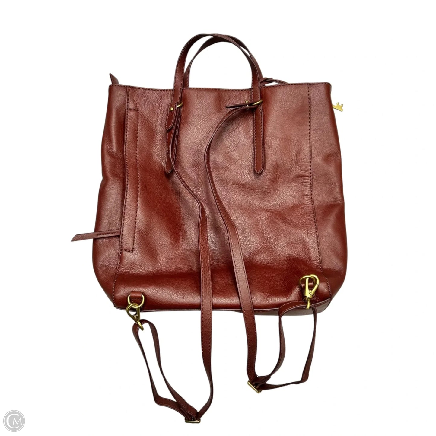 Backpack Leather By Fossil, Size: Medium