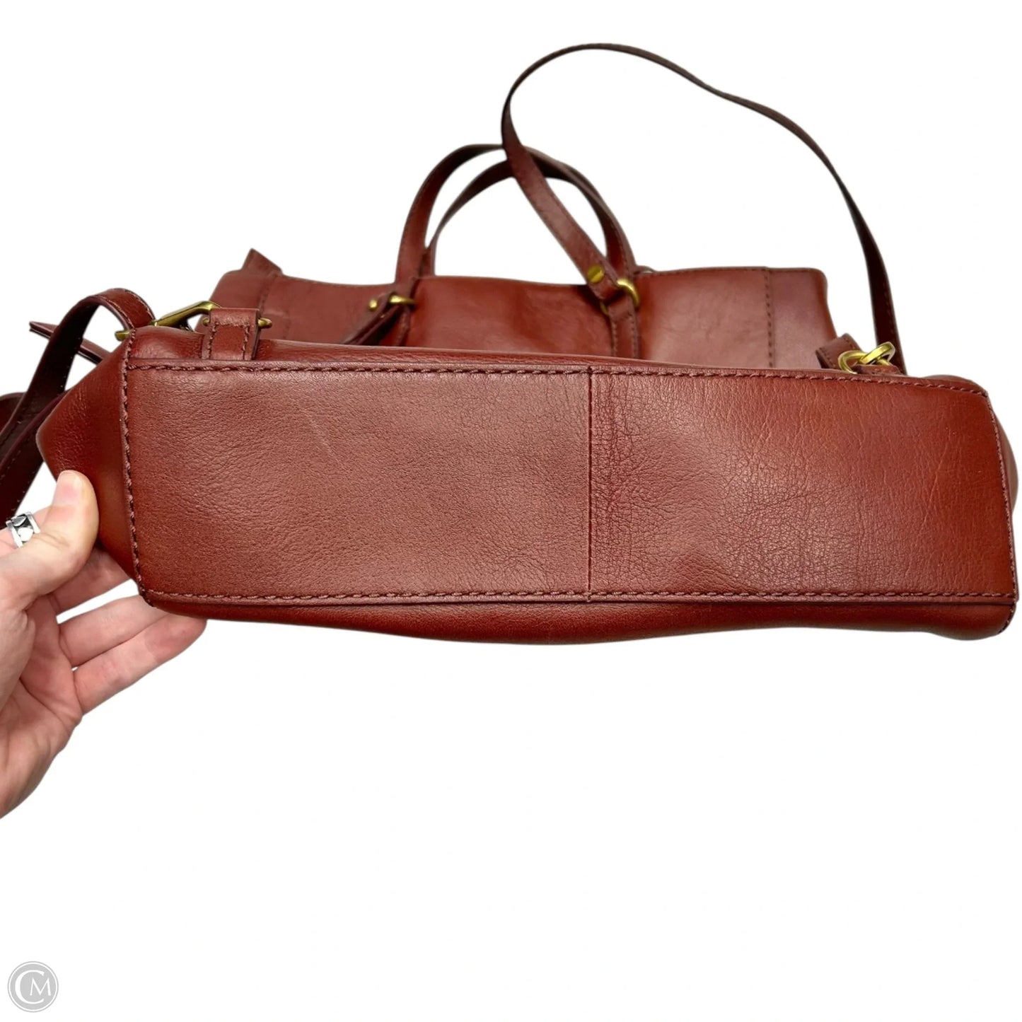 Backpack Leather By Fossil, Size: Medium