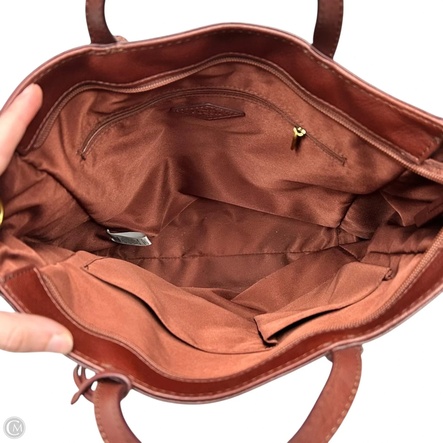 Backpack Leather By Fossil, Size: Medium