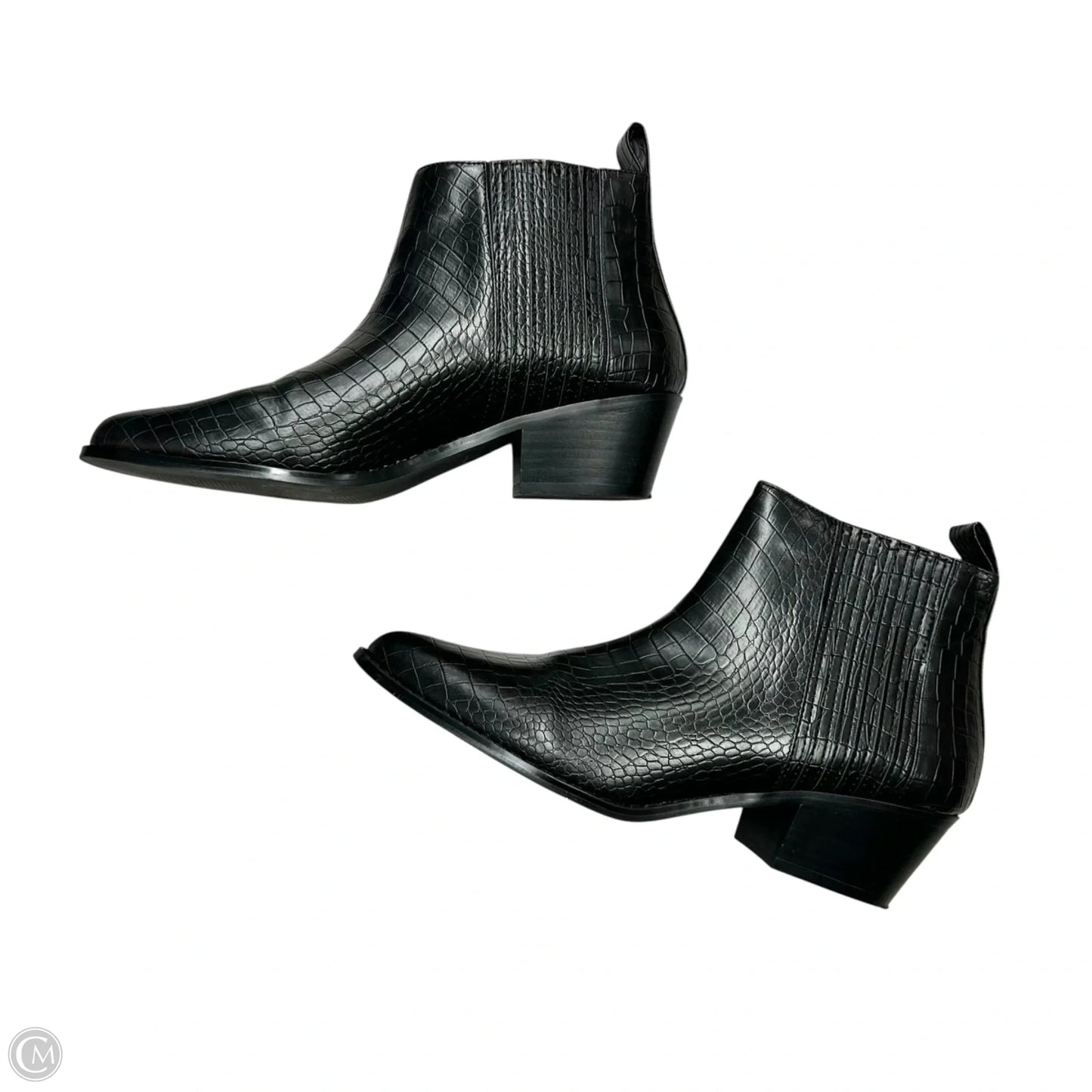 Boots Ankle Heels By Abound In Black, Size: 8