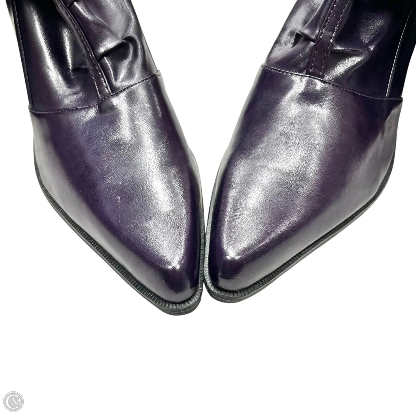 Boots Knee Heels By Franco Sarto In Purple, Size: 12