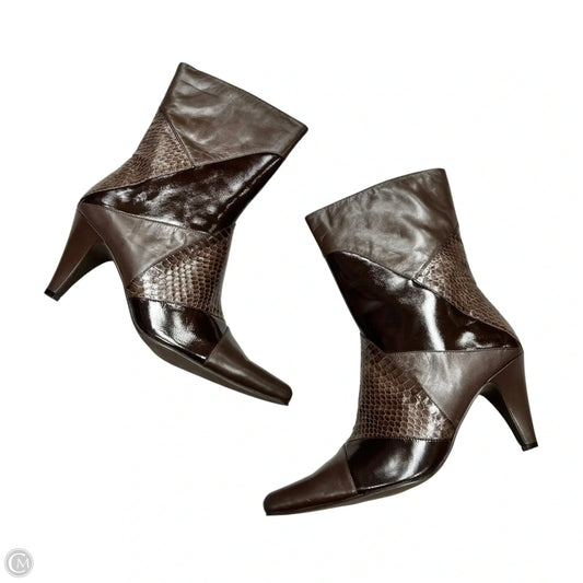 Boots Mid-calf Heels By Bellini In Brown, Size: 12