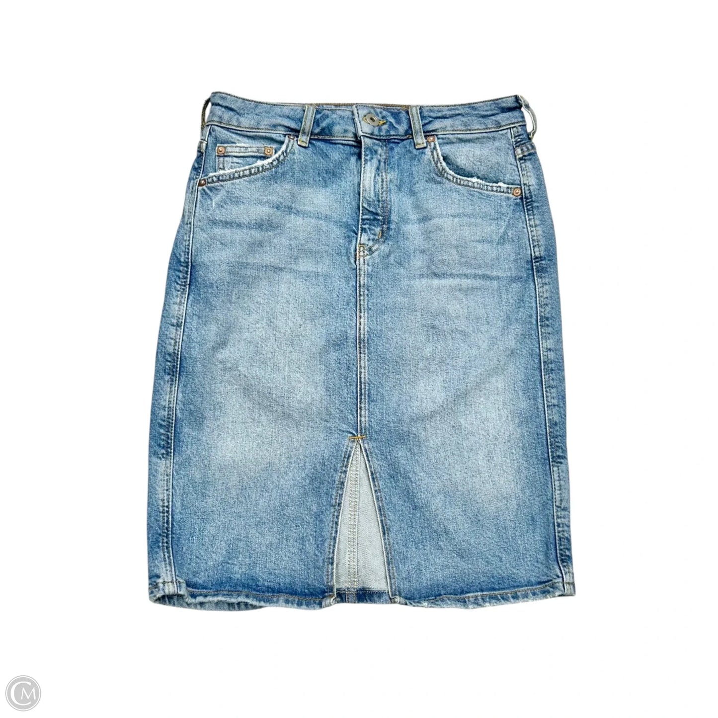 Skirt Mini & Short By Pilcro In Blue Denim, Size: 4