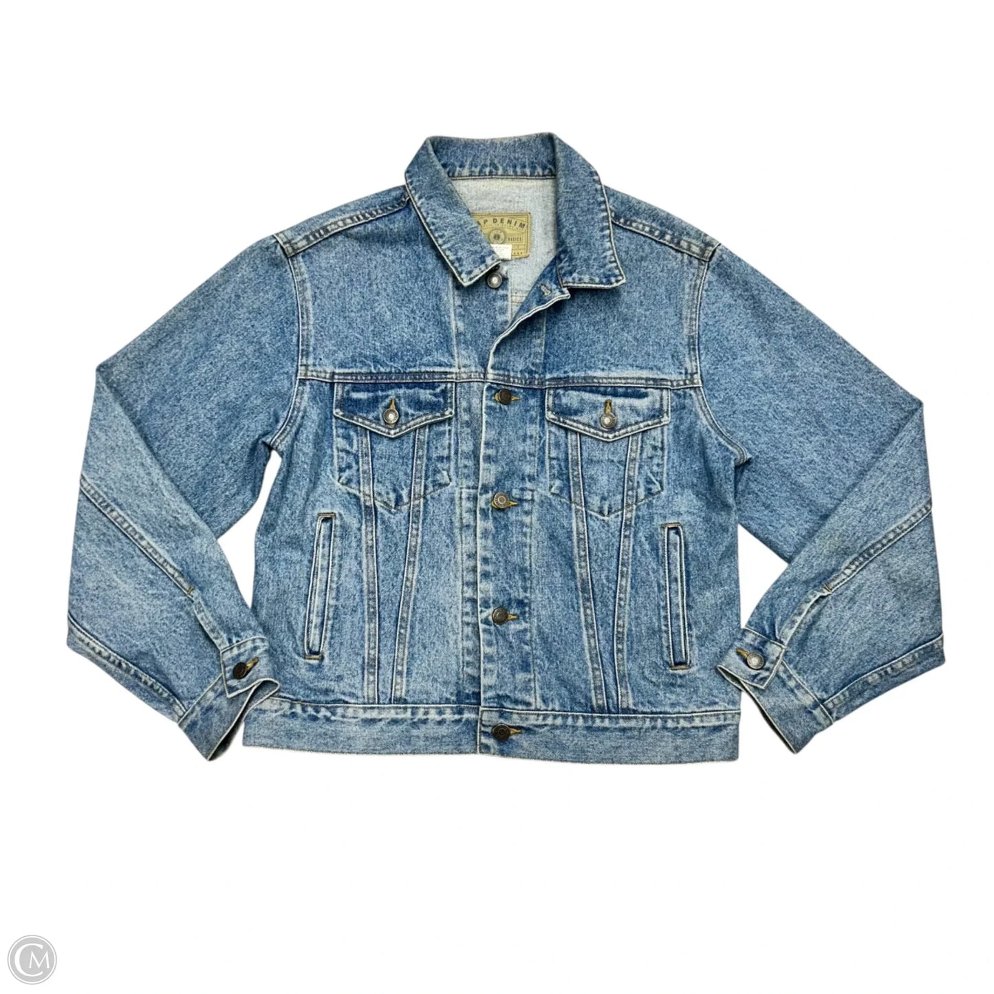 Jacket Denim By Gap In Blue Denim, Size: M