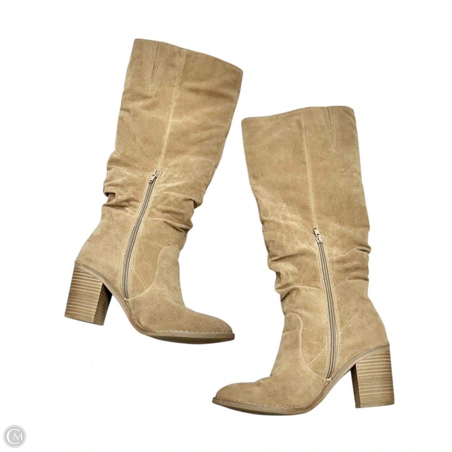 Boots Knee Heels By Universal Thread In Tan, Size: 8.5