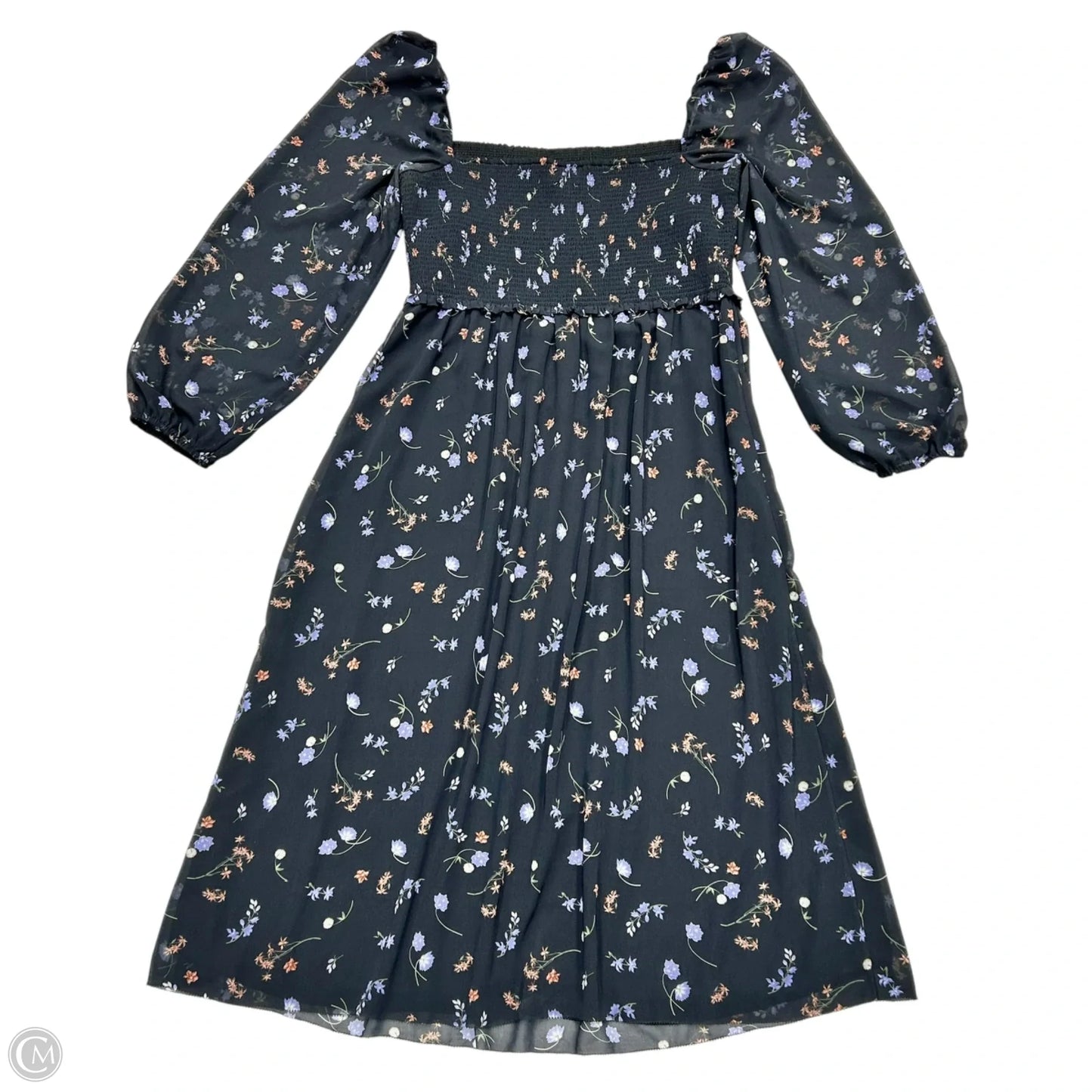 Dress Casual Maxi By Wilfred In Black & Blue, Size: Xl