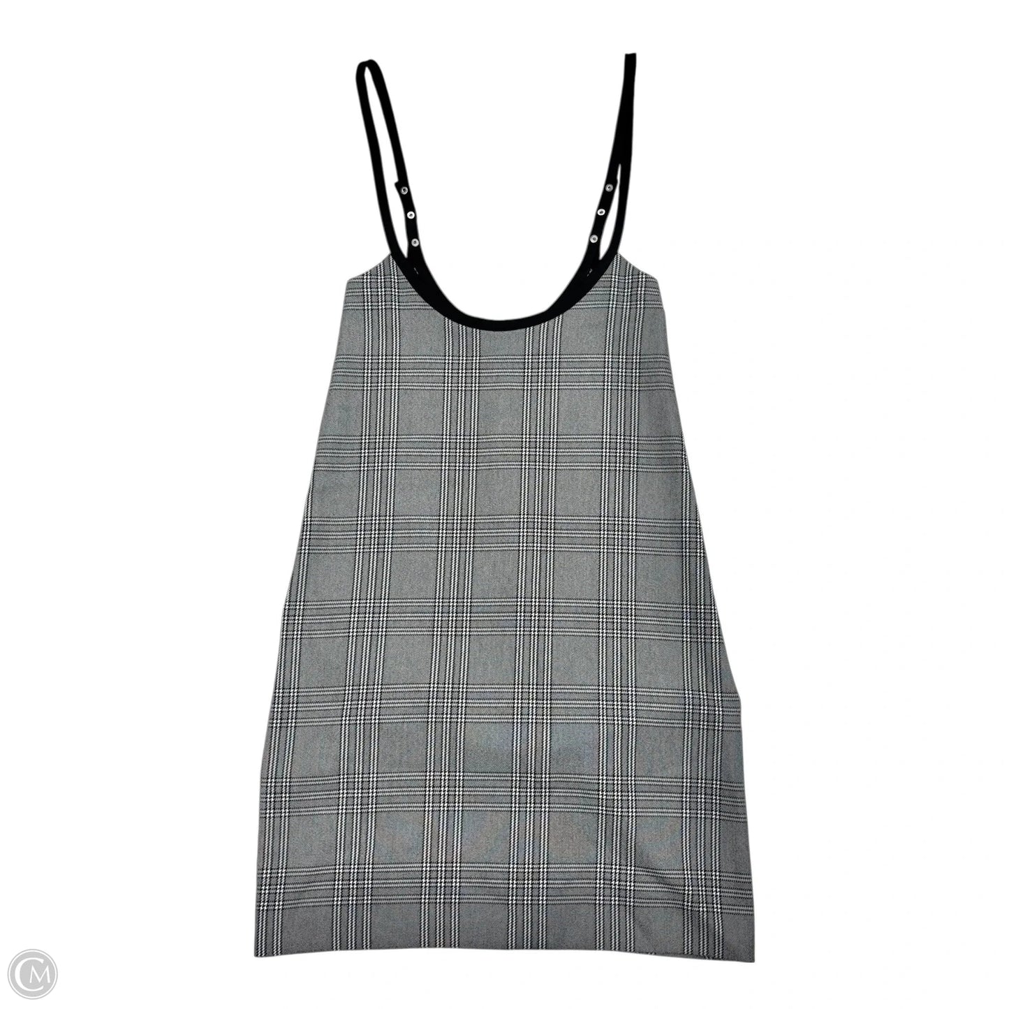 Dress Casual Short Maje In Grey & White, Size: S