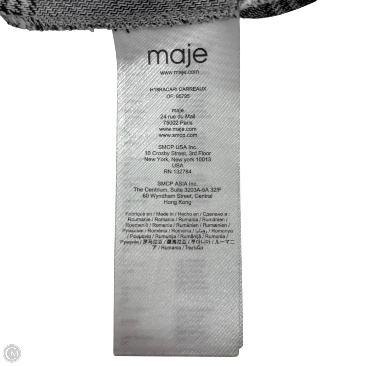 Dress Casual Short Maje In Grey & White, Size: S