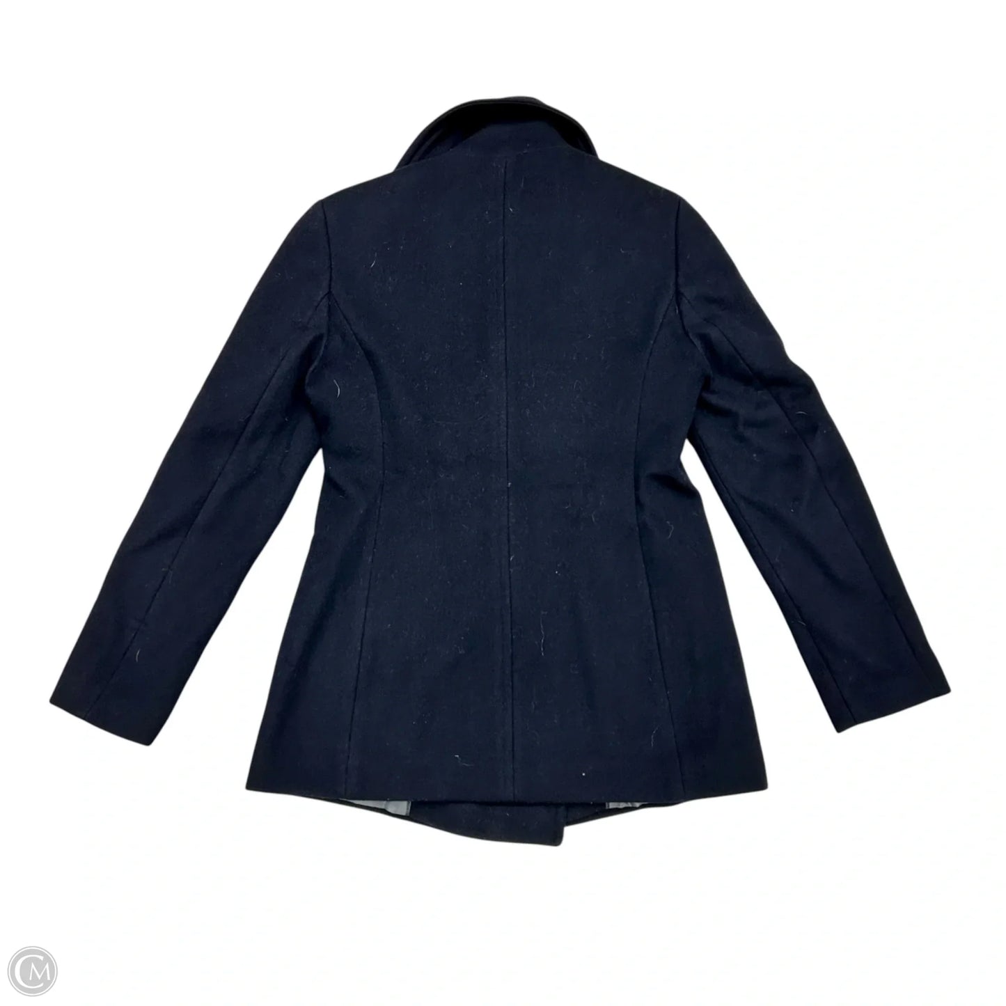 Coat Peacoat By Calvin Klein In Navy, Size: Xs