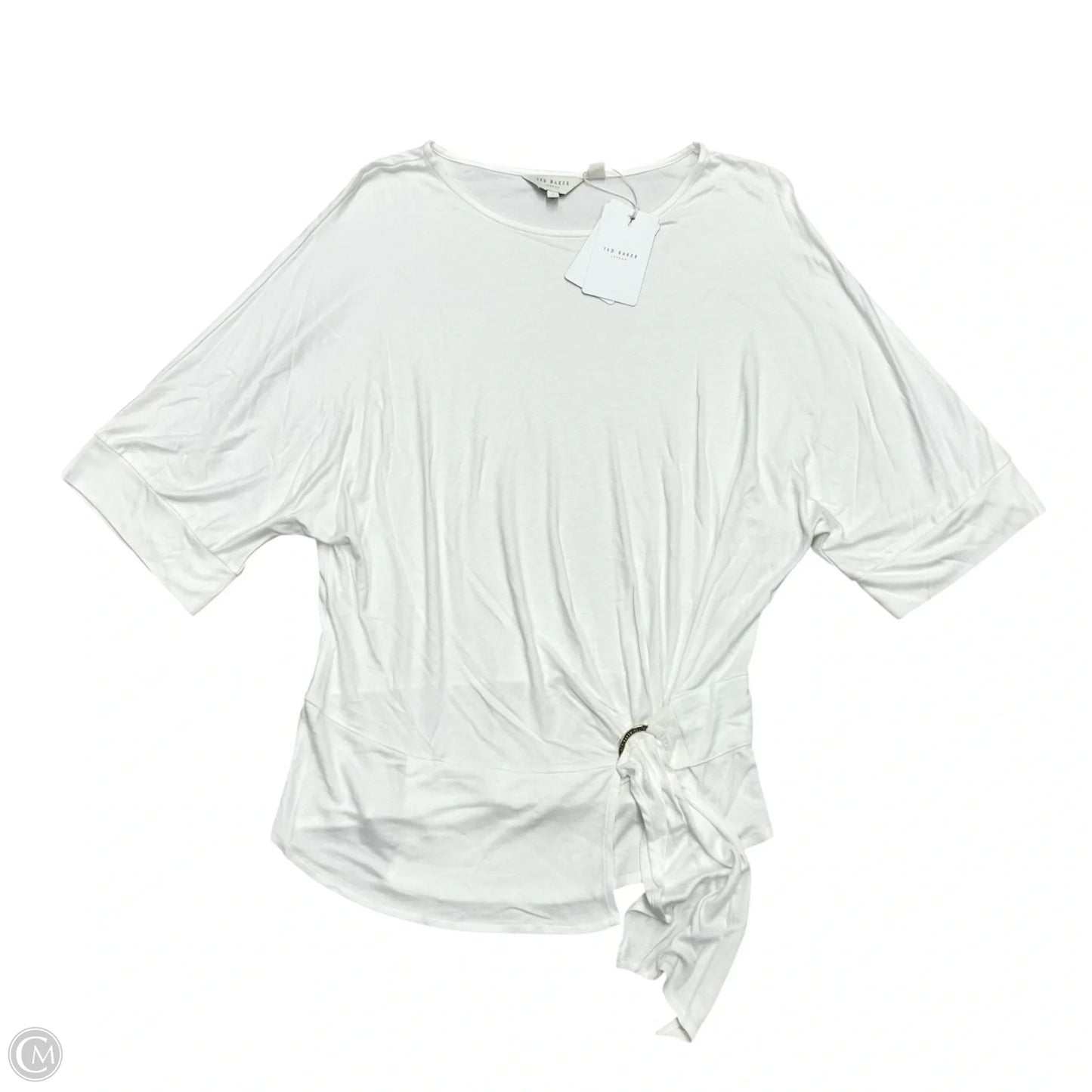 Top Short Sleeve By Ted Baker In Cream, Size: S