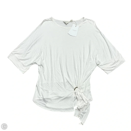 Top Short Sleeve By Ted Baker In Cream, Size: S