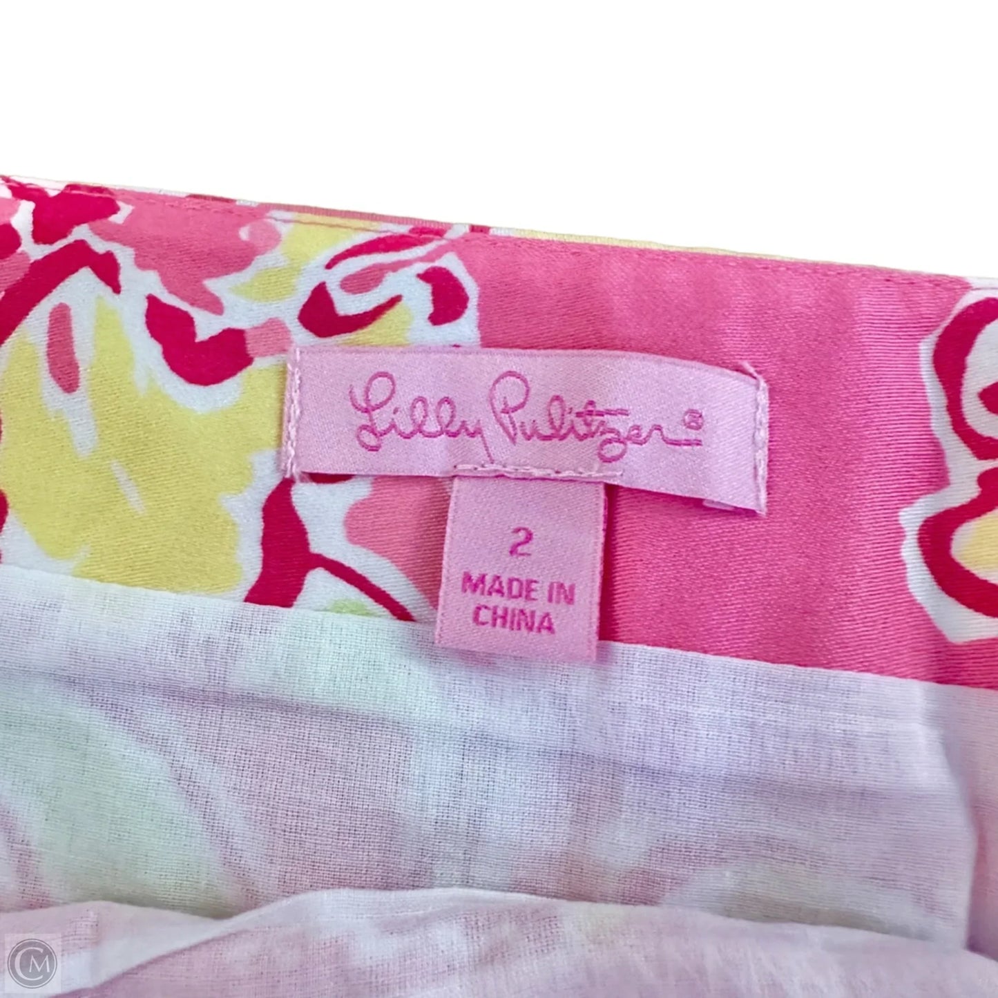 Skirt Designer By Lilly Pulitzer In Pink & Yellow, Size: 2