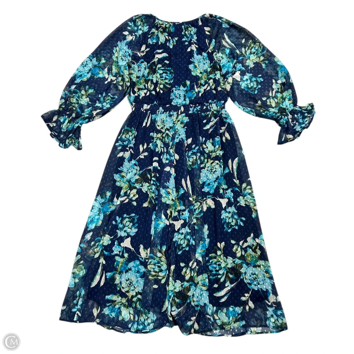 Dress Casual Maxi By Destination 365 In Blue & Green, Size: M