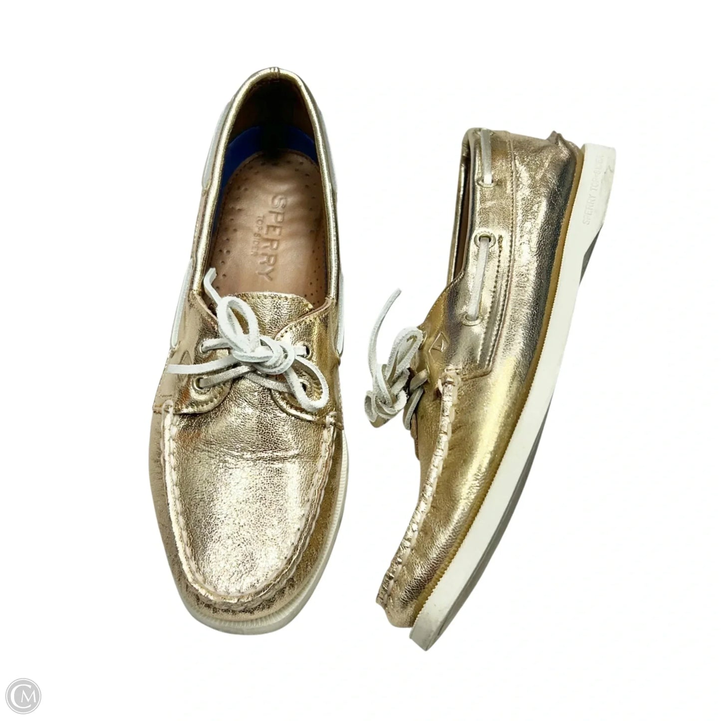 Shoes Flats By Sperry In Gold, Size: 7.5