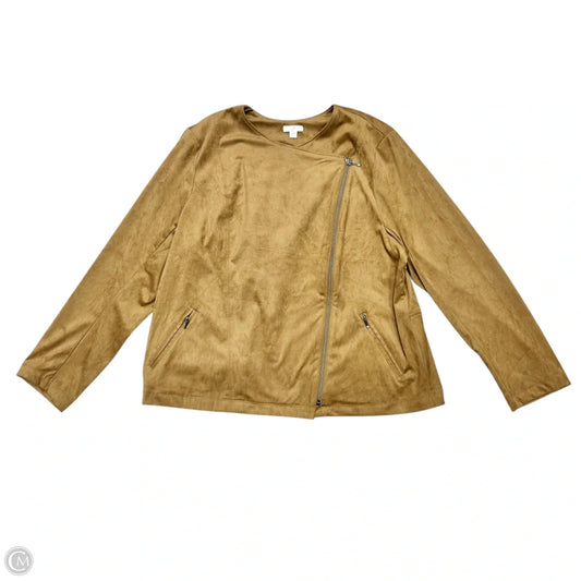 Jacket Moto By J. Jill In Tan, Size: Xlp