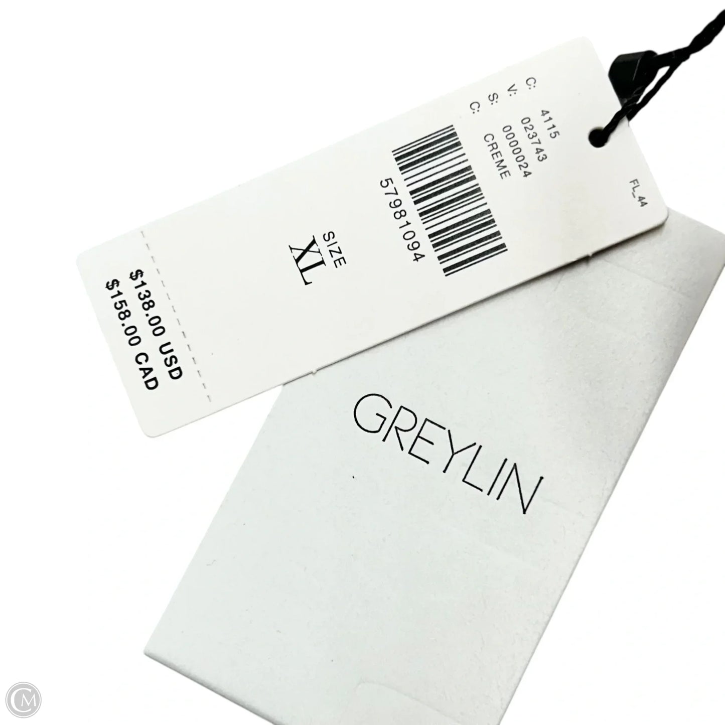 Jacket Shirt By Greylin In Cream, Size: Xl