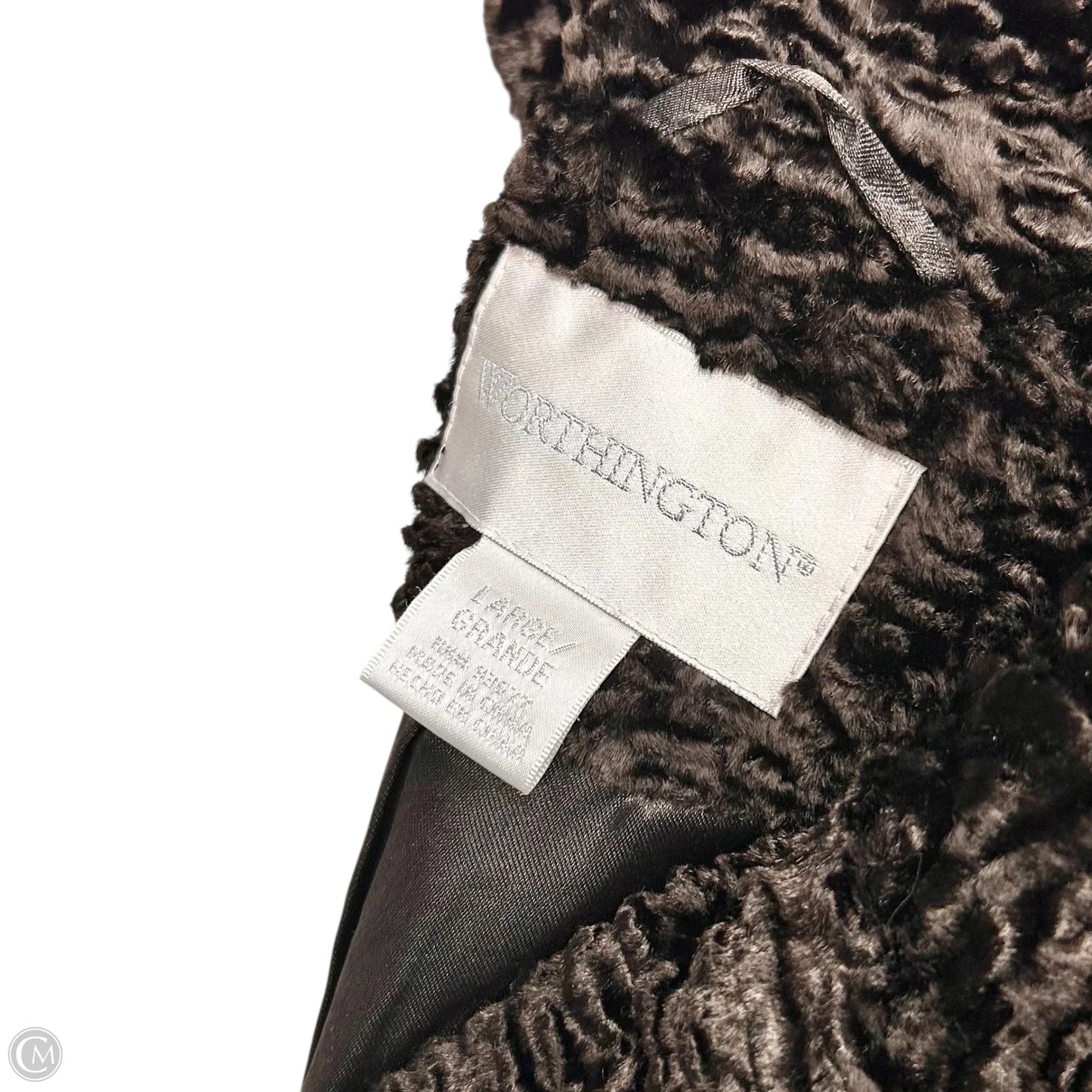 Coat Faux Fur & Sherpa By Worthington In Brown, Size: L
