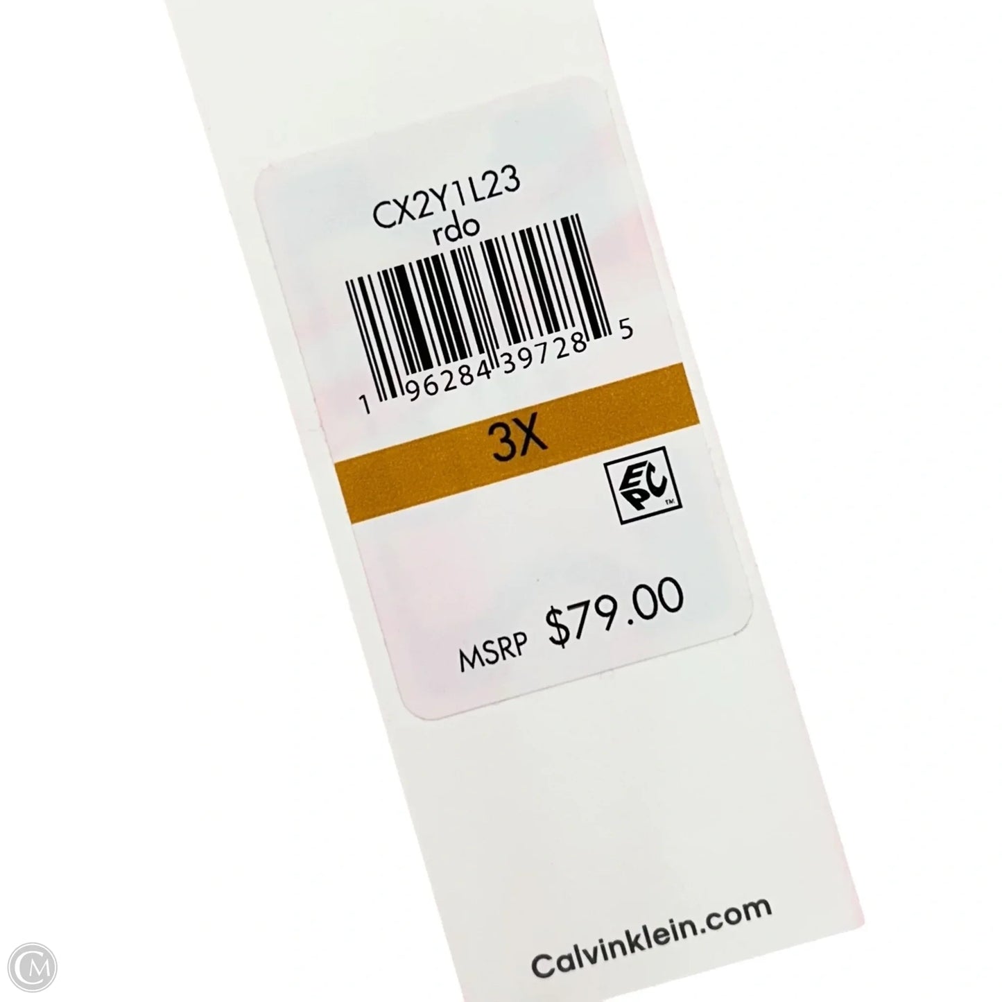 Dress Casual Short By Calvin Klein In Gold & Red, Size: 3x