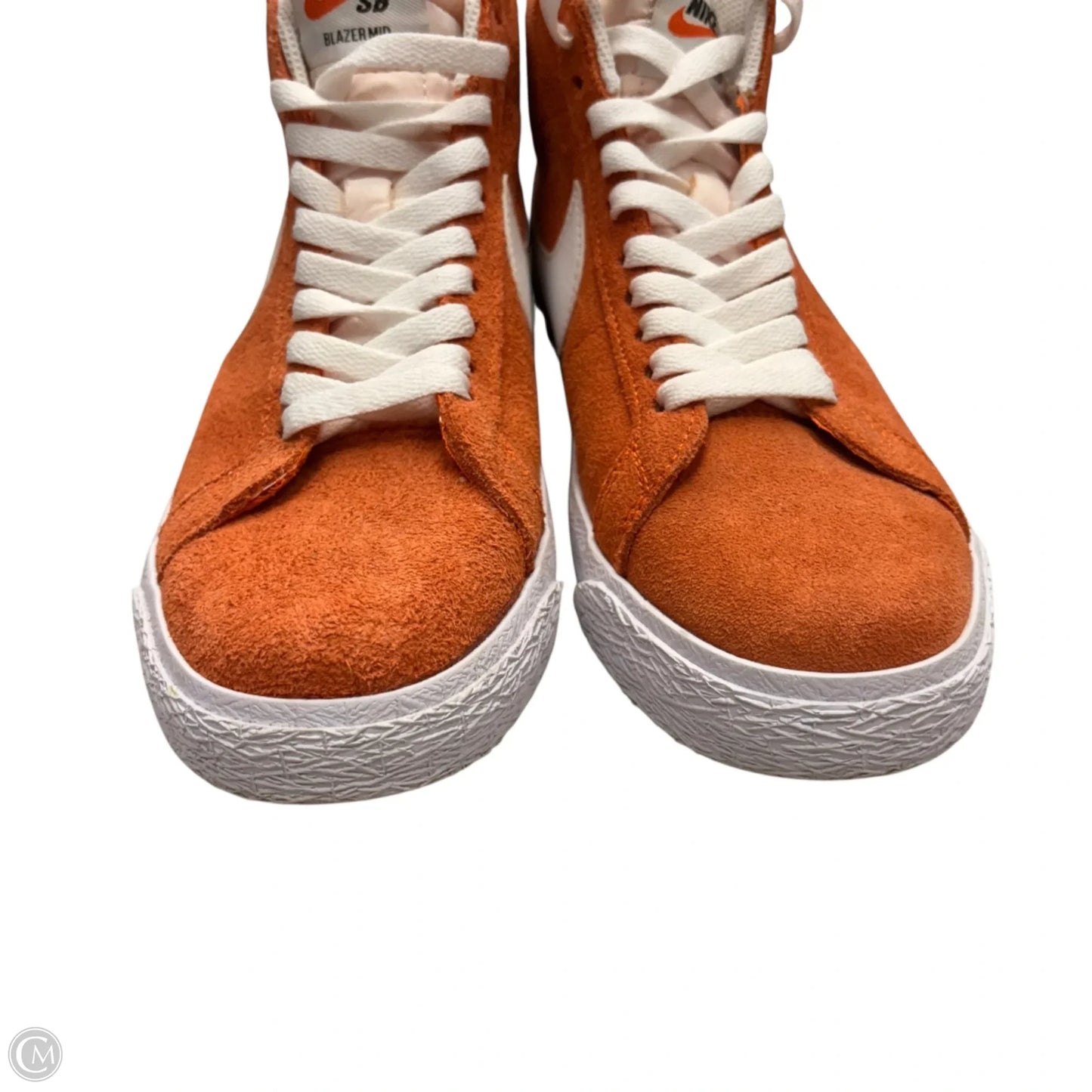 Shoes Sneakers By Nike In Orange & White, Size: 5.5