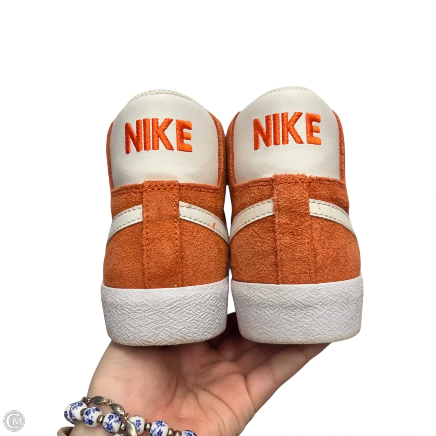 Shoes Sneakers By Nike In Orange & White, Size: 5.5