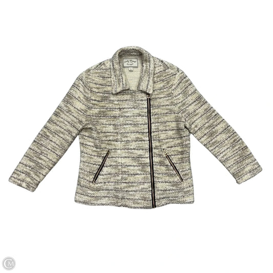 Jacket Moto By Lucky Brand In Cream, Size: L