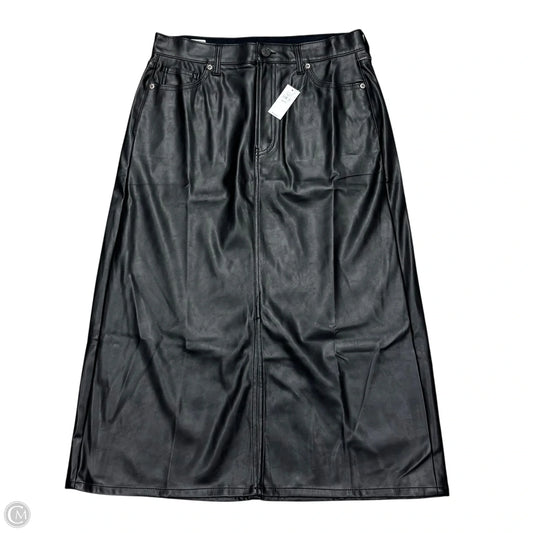 Skirt Midi By Gap In Black, Size: 10