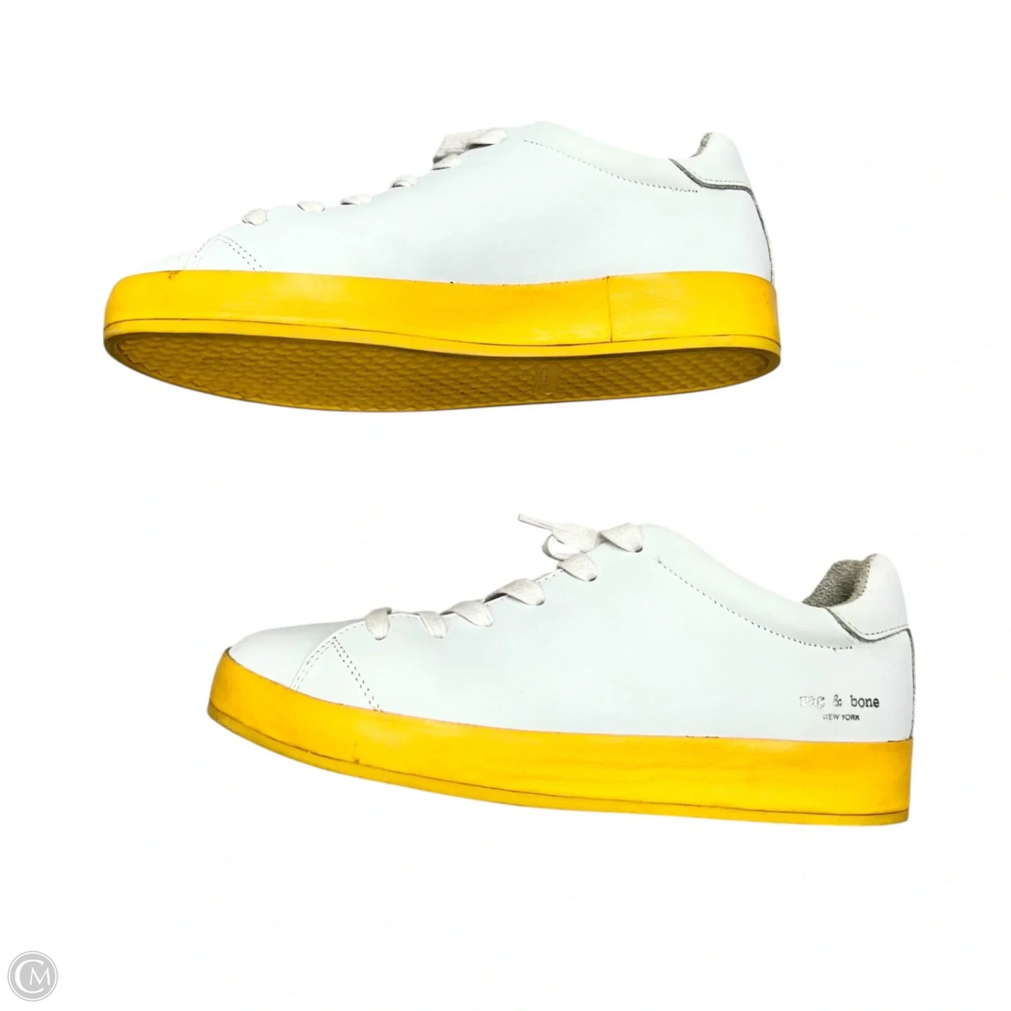 Shoes Sneakers By Rag And Bone In White & Yellow, Size: 7.5