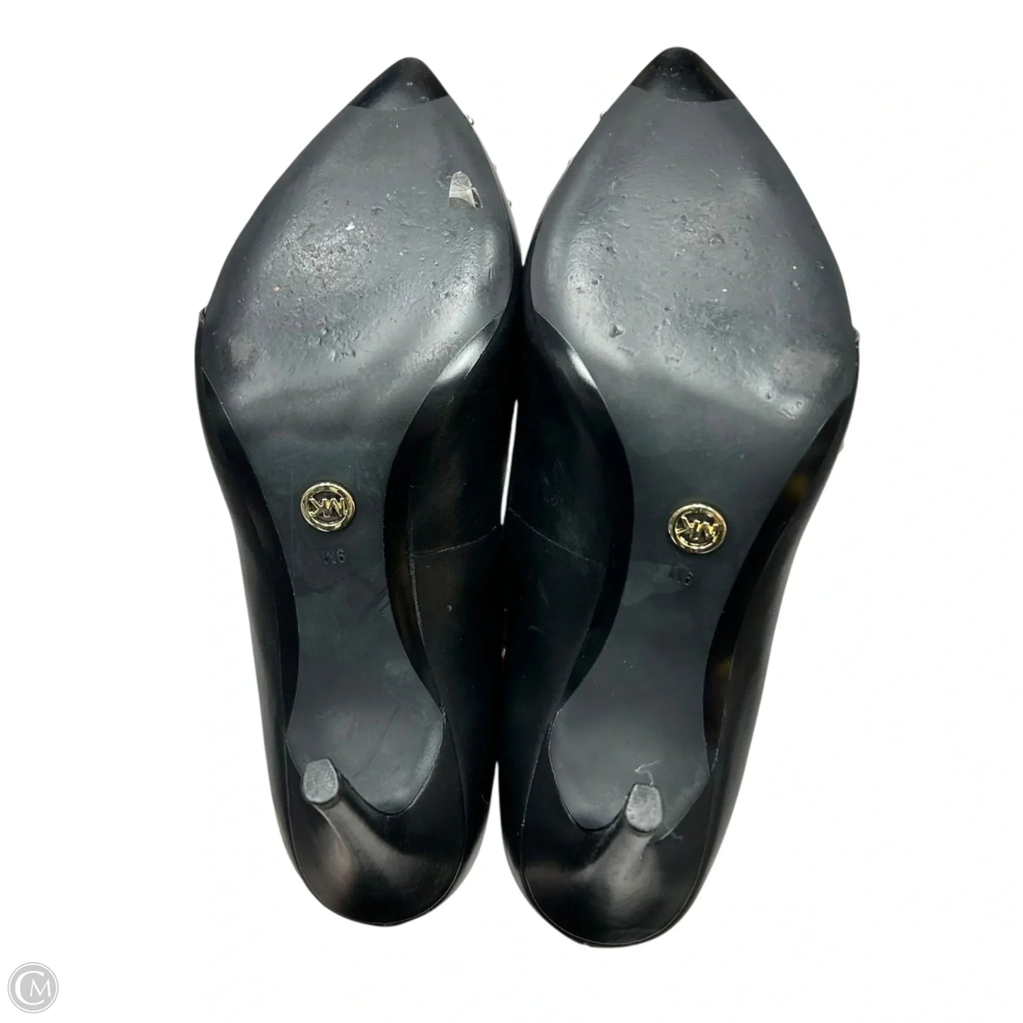 Shoes Heels Stiletto By Michael By Michael Kors In Black & Gold, Size: 9