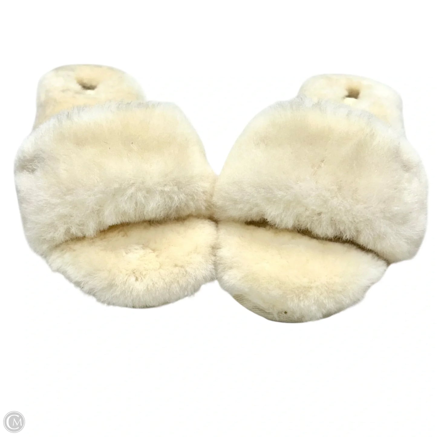 Slippers Designer By Ugg In Cream, Size: 9