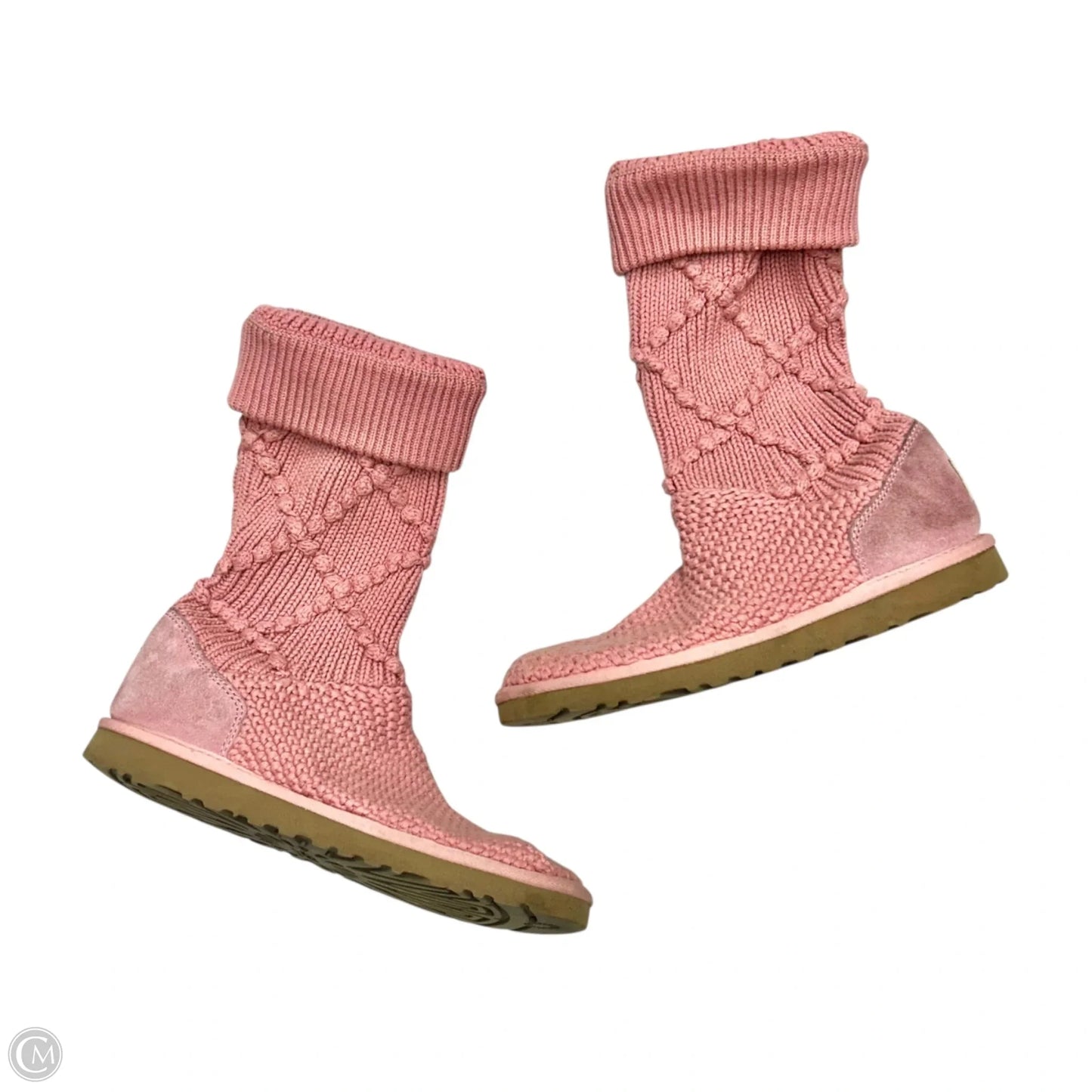 Boots Designer By Ugg In Pink, Size: 9