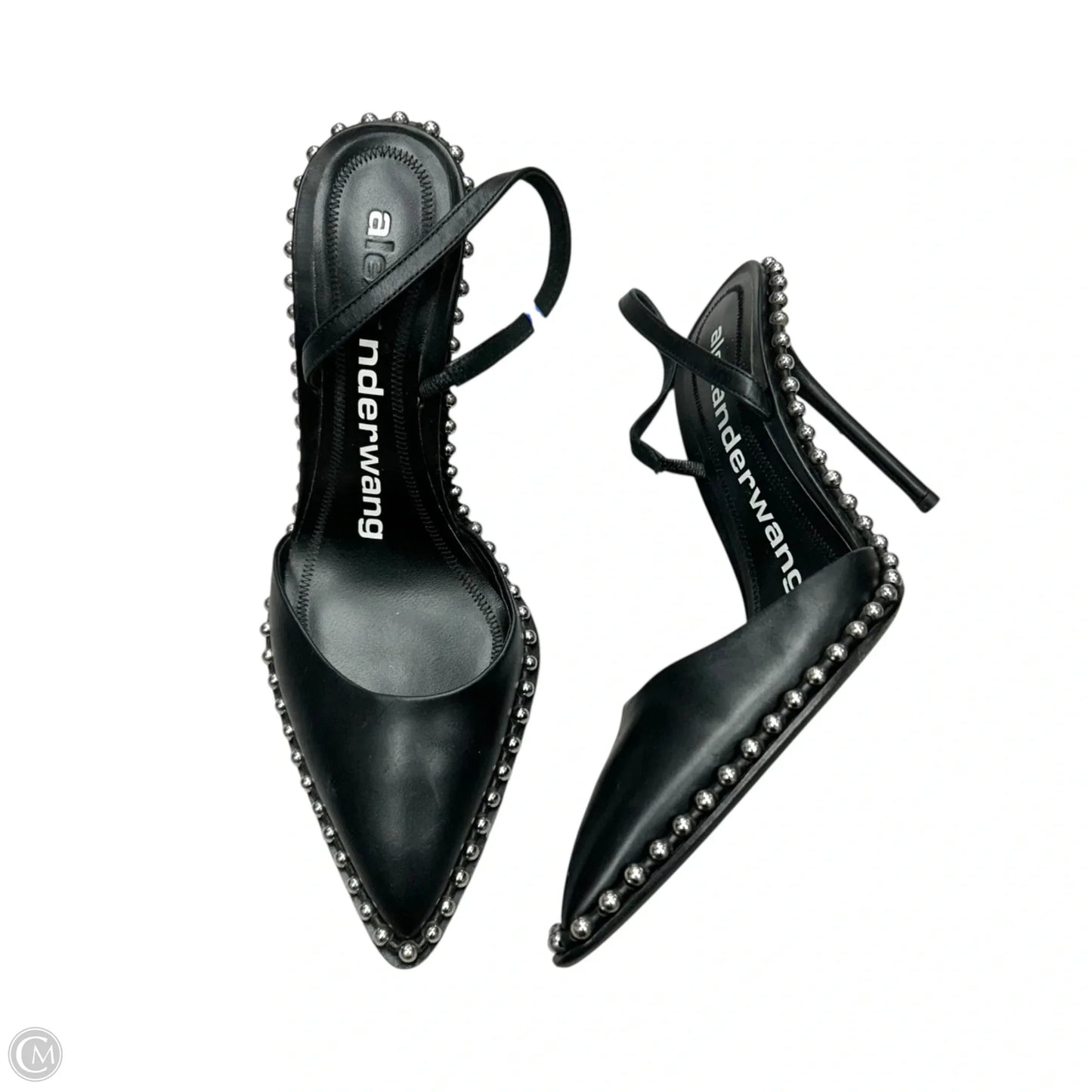 Shoes Luxury Designer By Alexander Wang In Black & Silver, Size: 7