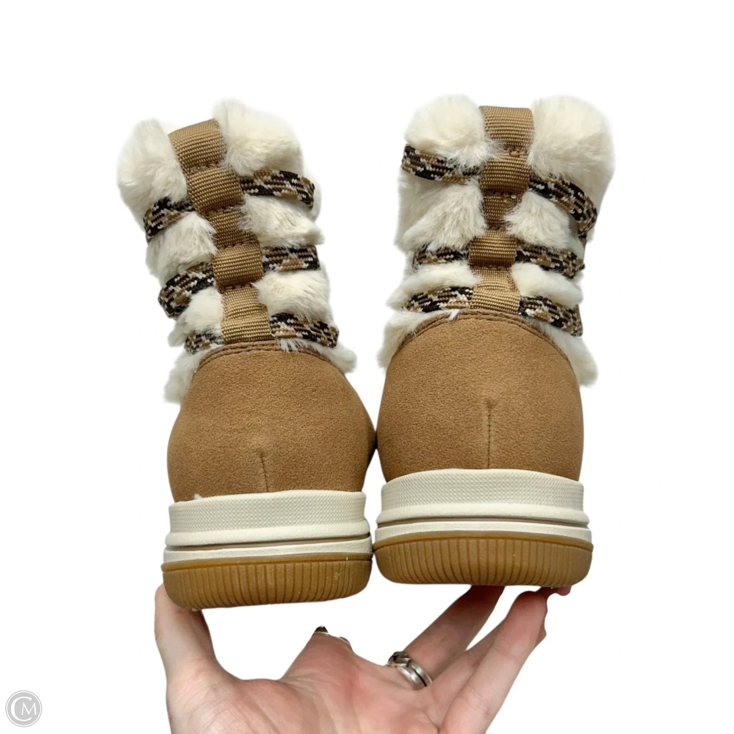 Boots Ankle Flats By Clarks In Tan, Size: 7