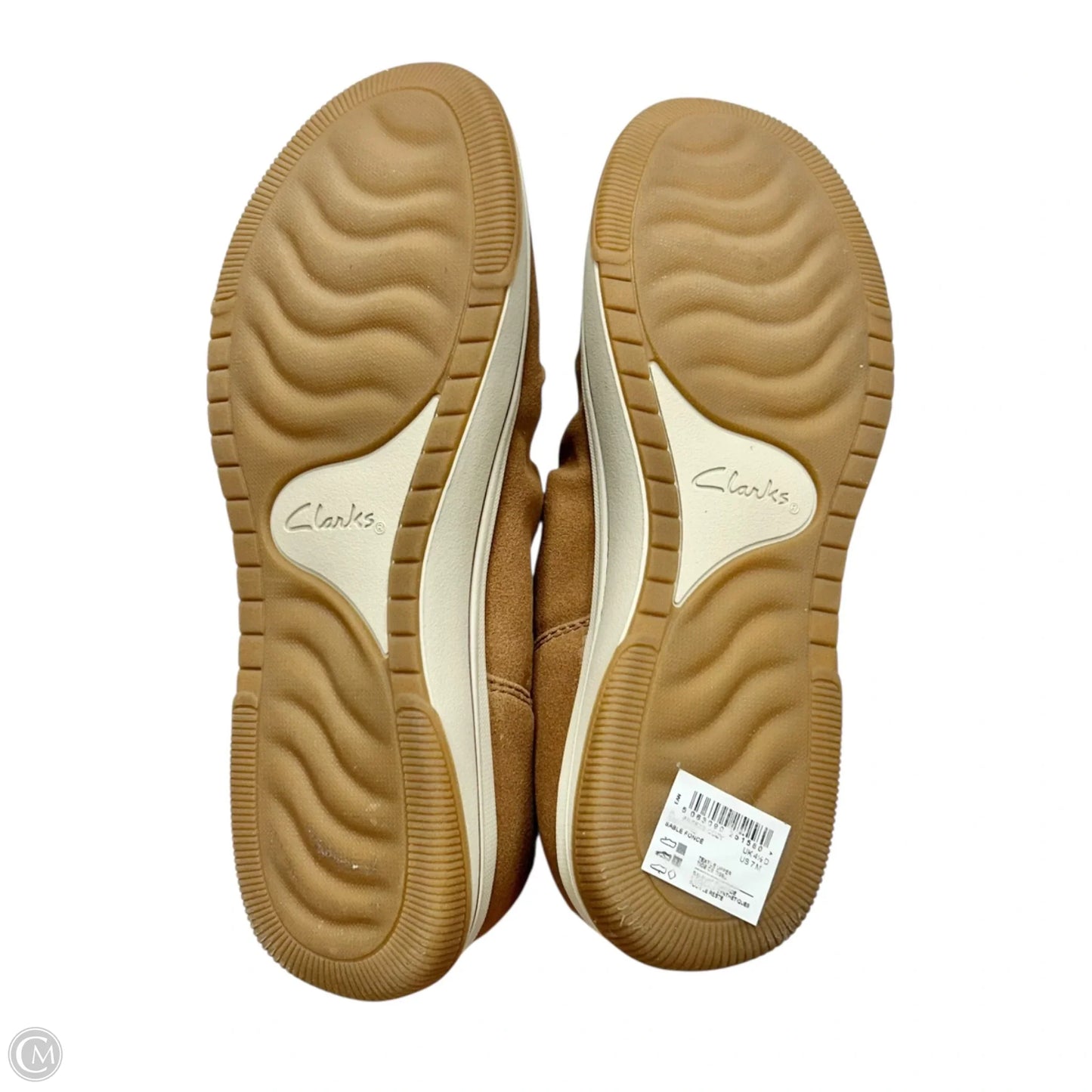 Boots Ankle Flats By Clarks In Tan, Size: 7