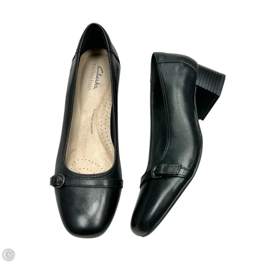 Shoes Heels Block By Clarks In Black, Size: 8.5