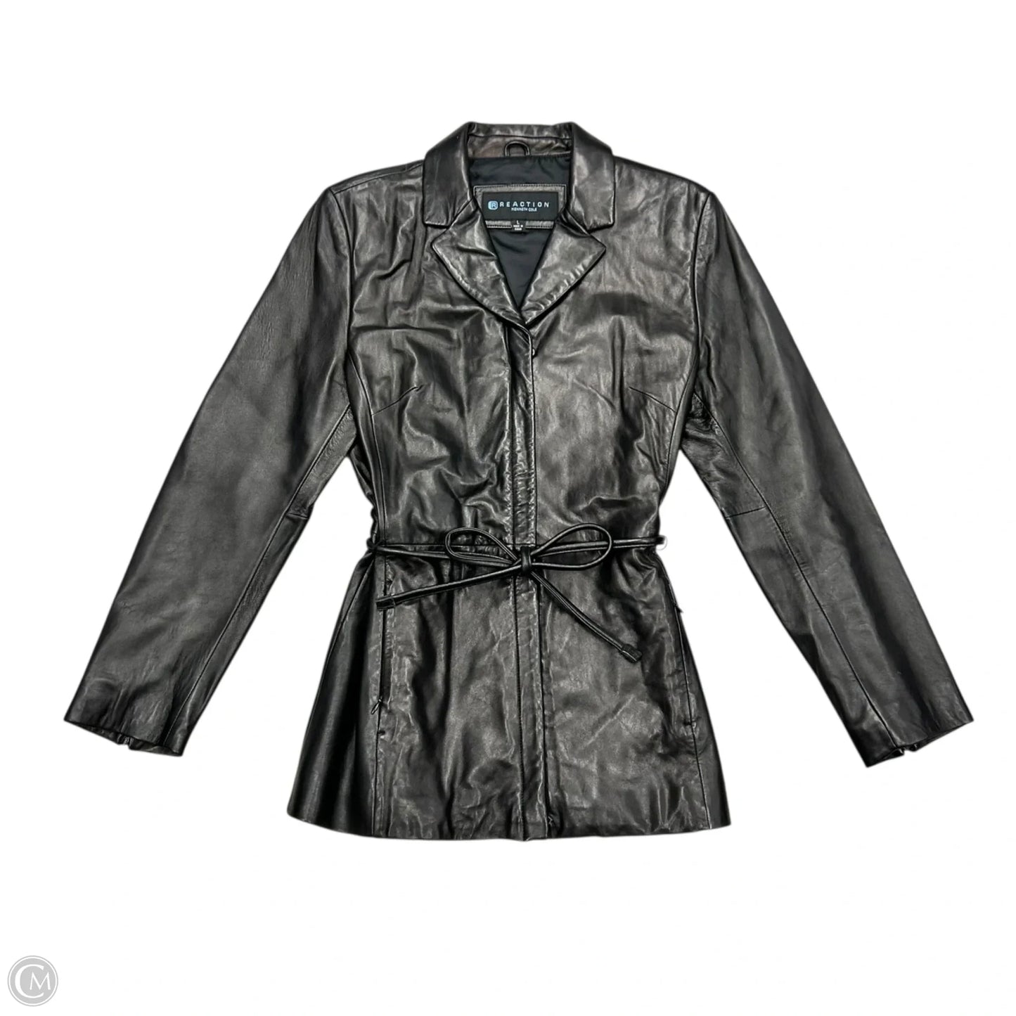 Coat Leather By Kenneth Cole Reaction In Black, Size: L