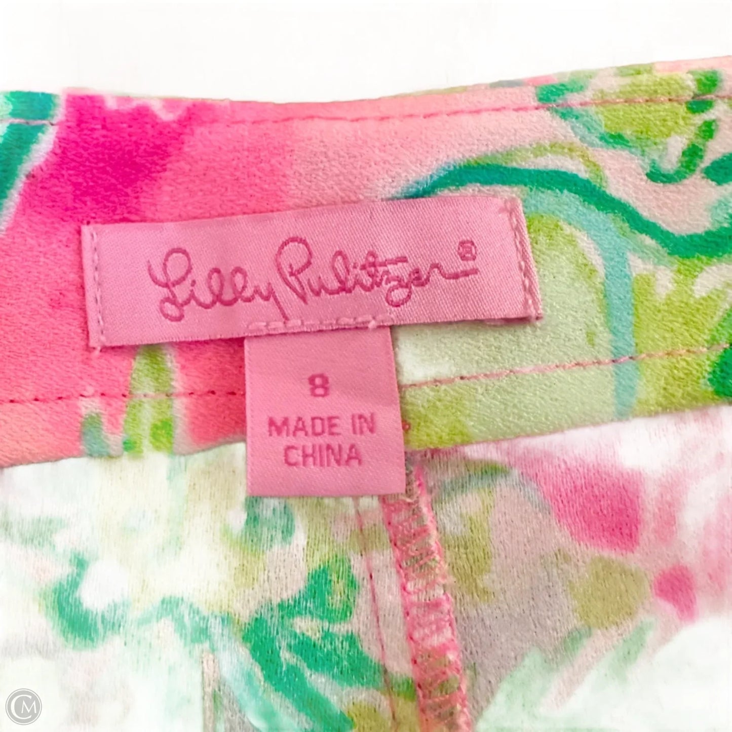 Skirt Designer By Lilly Pulitzer In Green & Pink, Size: M