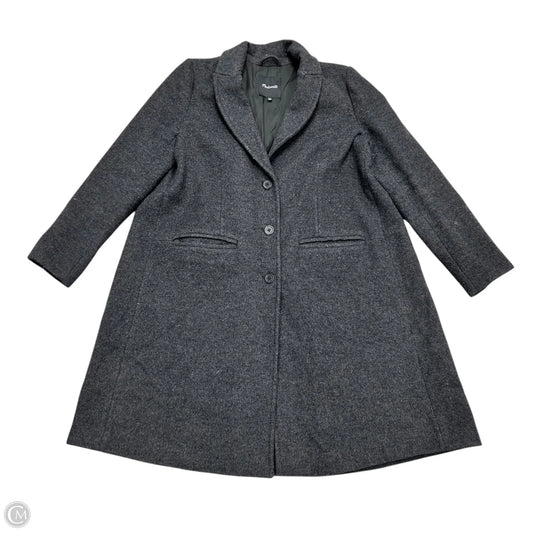 Coat Trench Coat By Madewell In Grey, Size: M