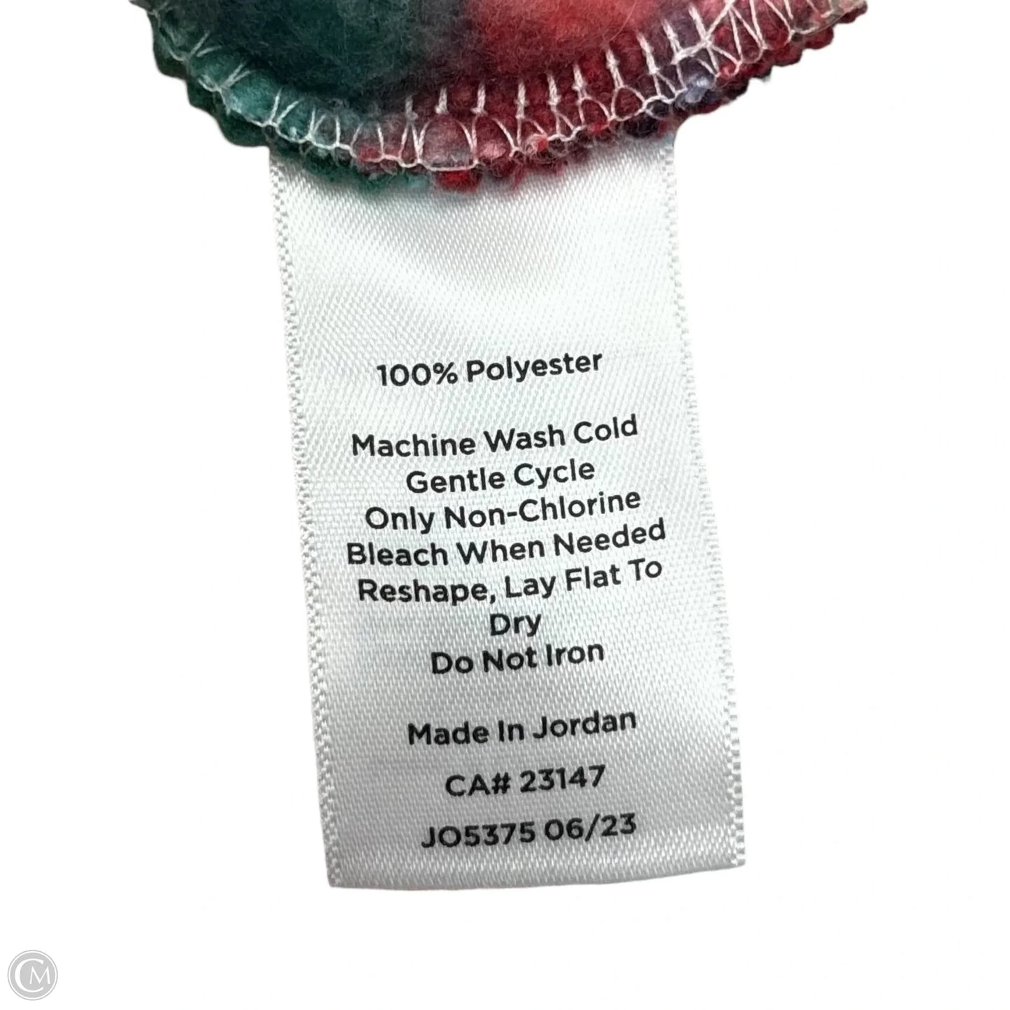 Jacket Fleece By Talbots In Green & Red, Size: M